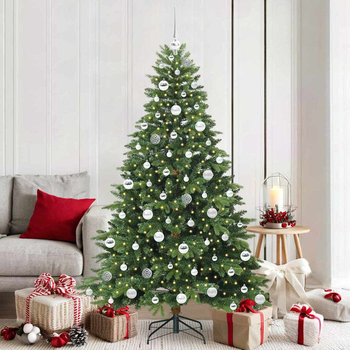 Brad de Crăciun artificial cu 300 LED Verde 180 cm PE și PVC - WALTI WALTI
