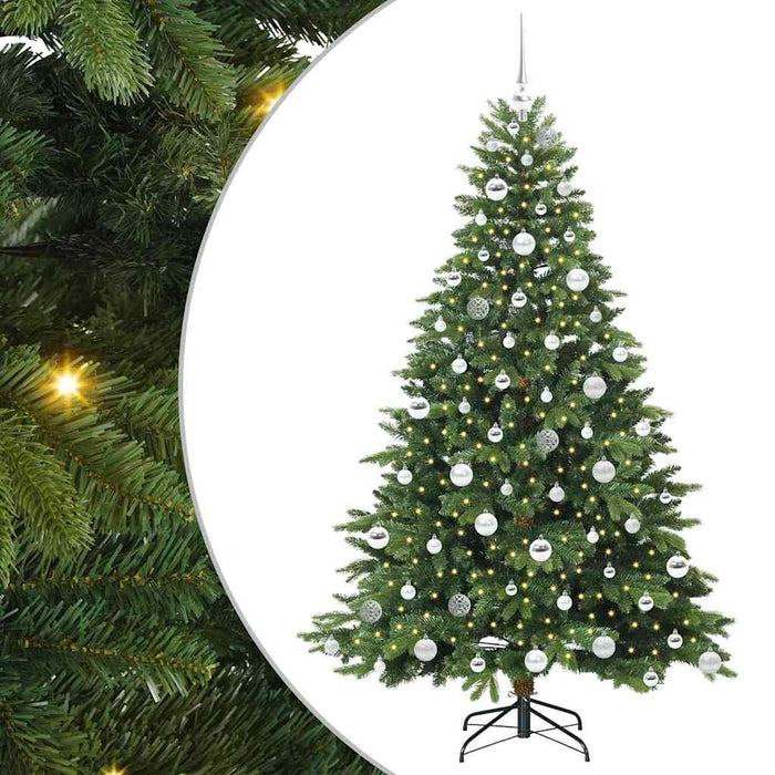 Brad de Crăciun artificial cu 300 LED Verde 180 cm PE și PVC - WALTI WALTI