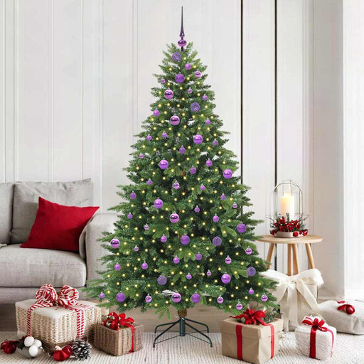 Brad de Crăciun artificial cu 300 LED Verde 180 cm PE și PVC - WALTI WALTI