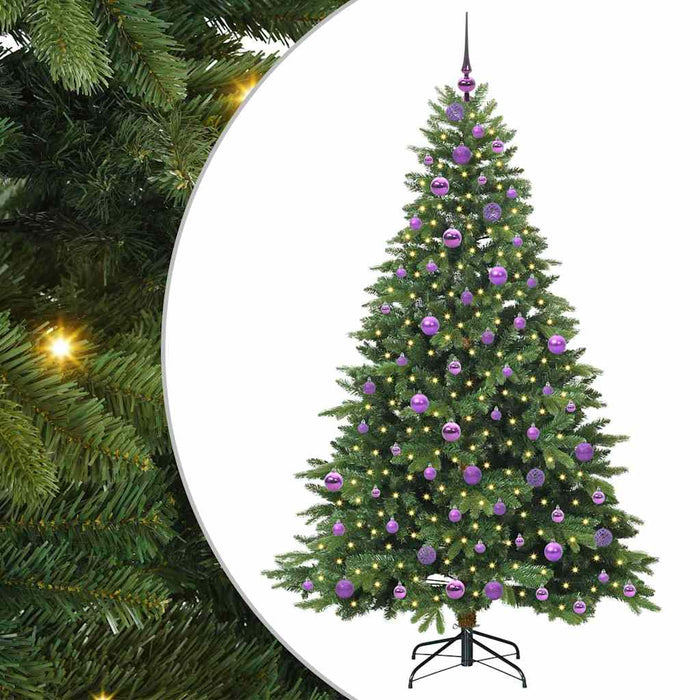 Brad de Crăciun artificial cu 300 LED Verde 180 cm PE și PVC - WALTI WALTI