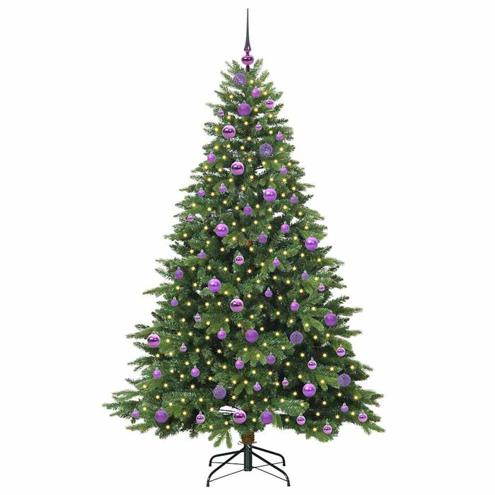 Brad de Crăciun artificial cu 300 LED Verde 180 cm PE și PVC - WALTI WALTI