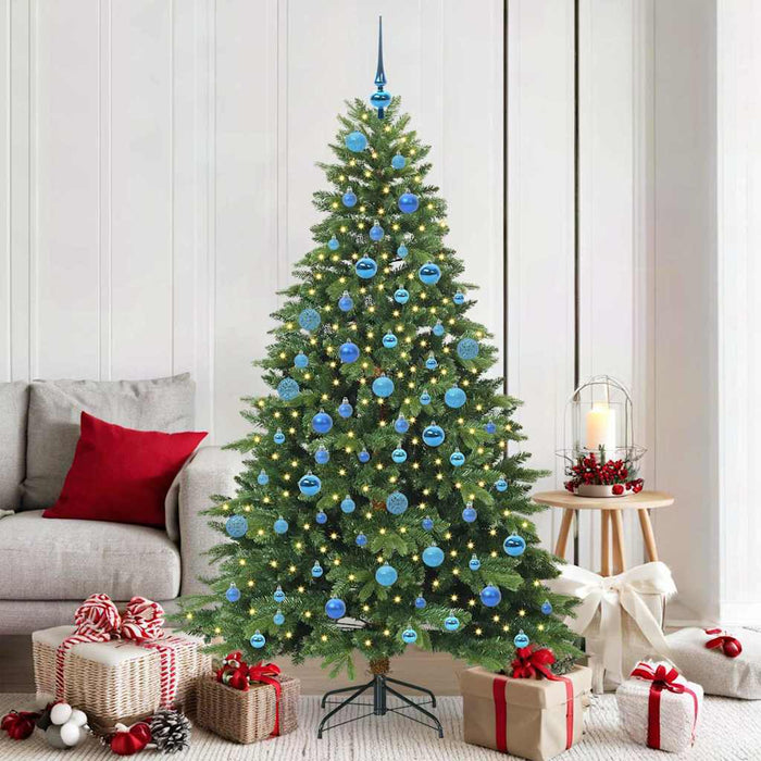 Brad de Crăciun artificial cu 300 LED Verde 180 cm PE și PVC - WALTI WALTI