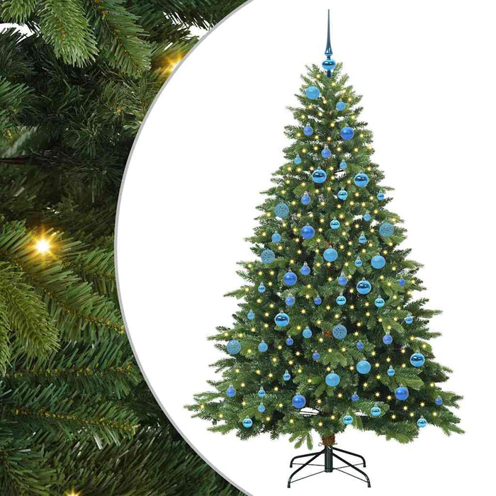 Brad de Crăciun artificial cu 300 LED Verde 180 cm PE și PVC - WALTI WALTI