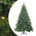 Brad de Crăciun artificial cu 300 LED Verde 180 cm PE și PVC - WALTI WALTI