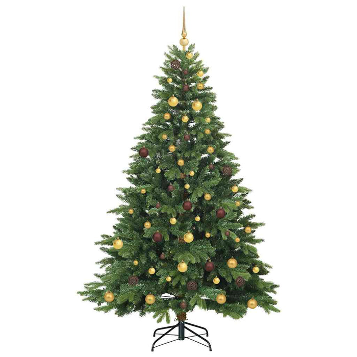 Brad de Crăciun artificial cu 300 LED Verde 210 cm PE și PVC WALTI