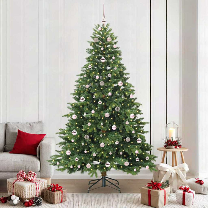 Brad de Crăciun artificial cu 300 LED Verde 210 cm PE și PVC - WALTI WALTI