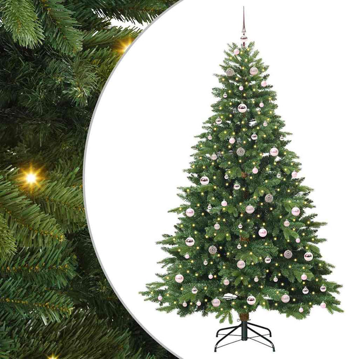 Brad de Crăciun artificial cu 300 LED Verde 210 cm PE și PVC - WALTI WALTI
