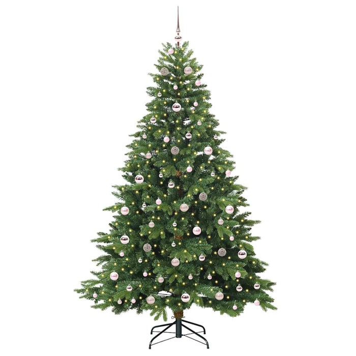 Brad de Crăciun artificial cu 300 LED Verde 210 cm PE și PVC - WALTI WALTI
