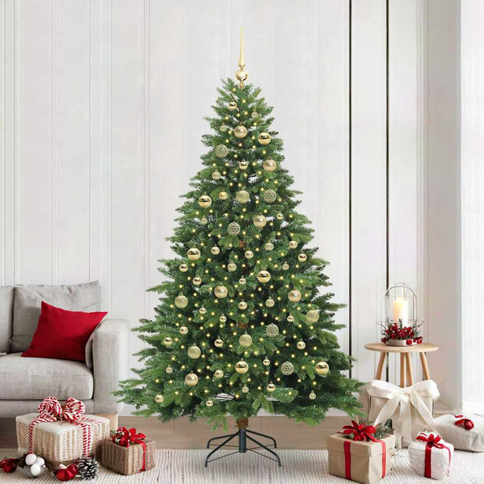 Brad de Crăciun artificial cu 300 LED Verde 210 cm PE și PVC WALTI