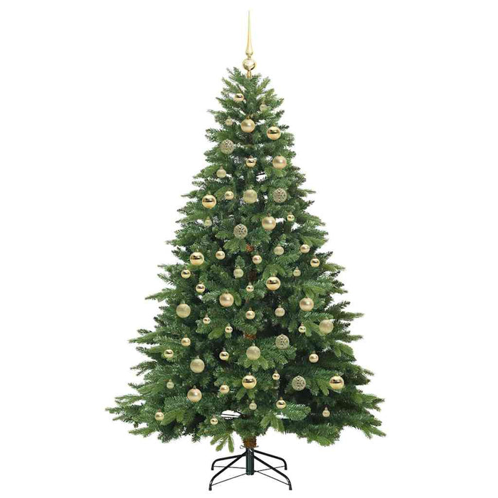 Brad de Crăciun artificial cu 300 LED Verde 210 cm PE și PVC WALTI