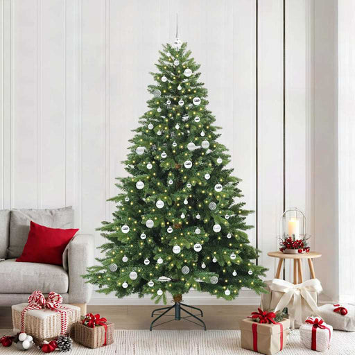 Brad de Crăciun artificial cu 300 LED Verde 210 cm PE și PVC - WALTI WALTI