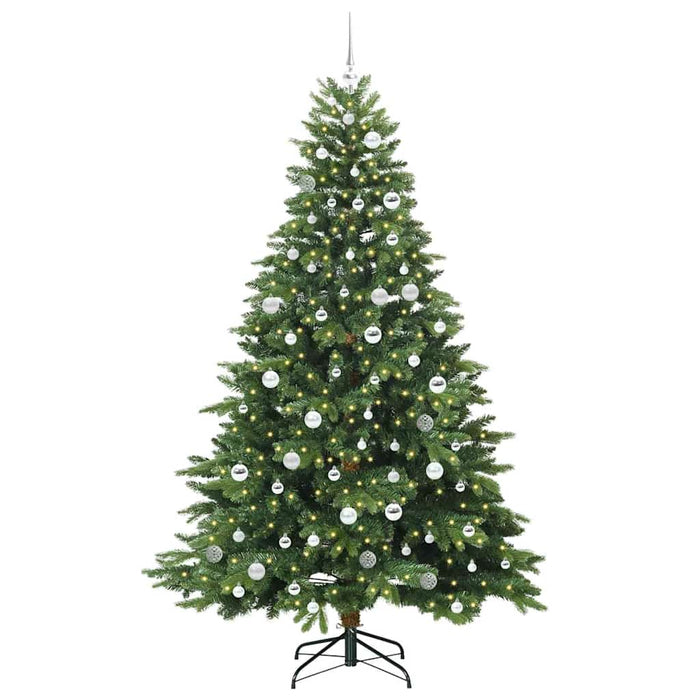 Brad de Crăciun artificial cu 300 LED Verde 210 cm PE și PVC - WALTI WALTI