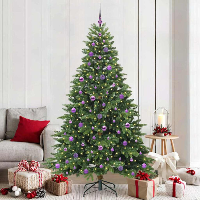 Brad de Crăciun artificial cu 300 LED Verde 210 cm PE și PVC - WALTI WALTI
