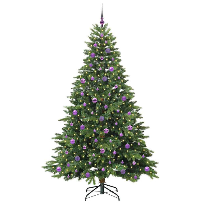 Brad de Crăciun artificial cu 300 LED Verde 210 cm PE și PVC - WALTI WALTI