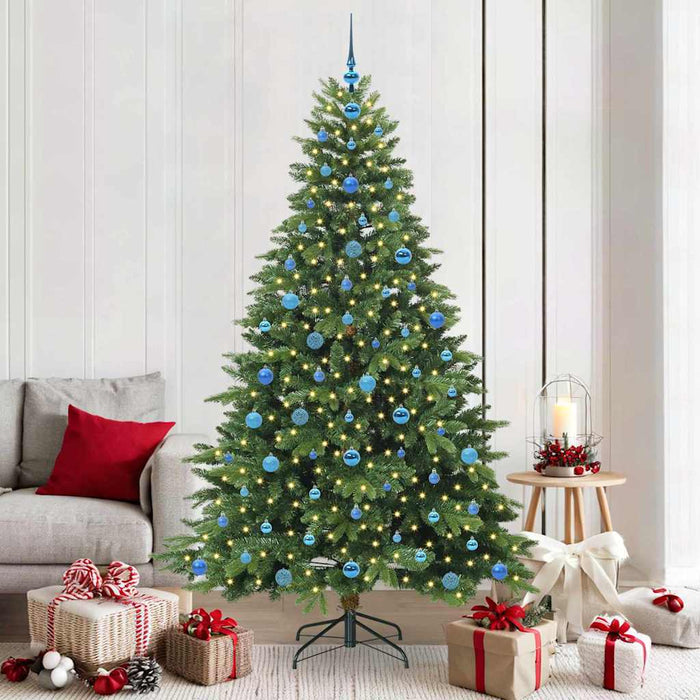 Brad de Crăciun artificial cu 300 LED Verde 210 cm PE și PVC - WALTI WALTI