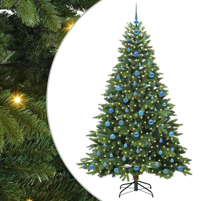 Brad de Crăciun artificial cu 300 LED Verde 210 cm PE și PVC - WALTI WALTI