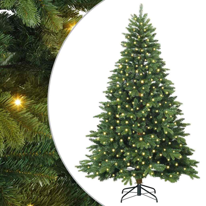 Brad de Crăciun artificial cu 300 LED Verde 240 cm PE și PVC WALTI