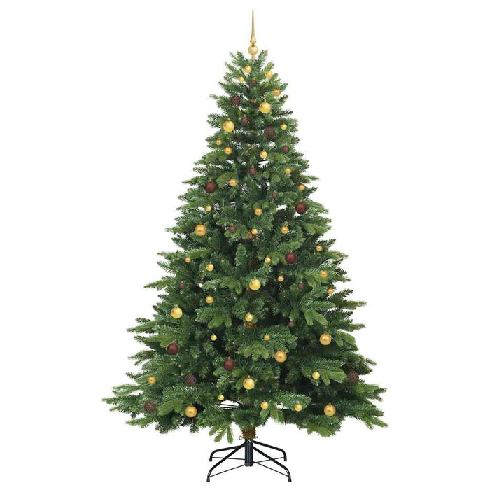 Brad de Crăciun artificial cu 300 LED Verde 240 cm PE și PVC WALTI