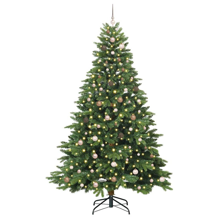 Brad de Crăciun artificial cu 300 LED Verde 240 cm PE și PVC - WALTI WALTI