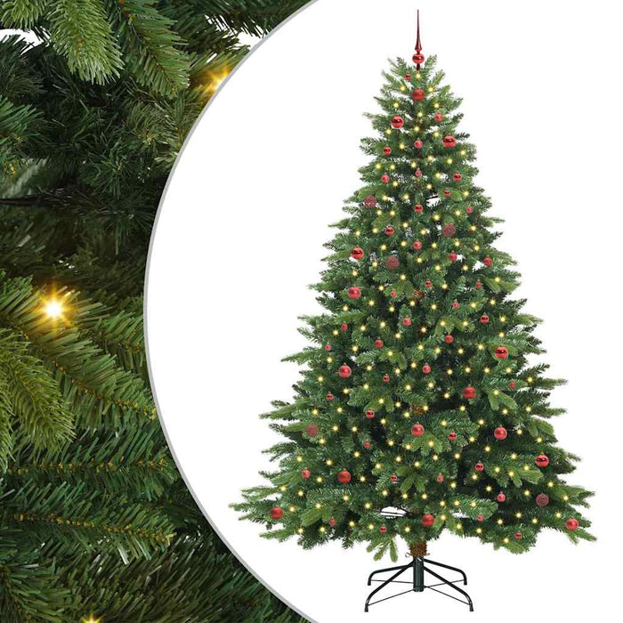 Brad de Crăciun artificial cu 300 LED Verde 240 cm PE și PVC WALTI