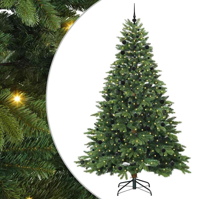 Brad de Crăciun artificial cu 300 LED Verde 240 cm PE și PVC WALTI