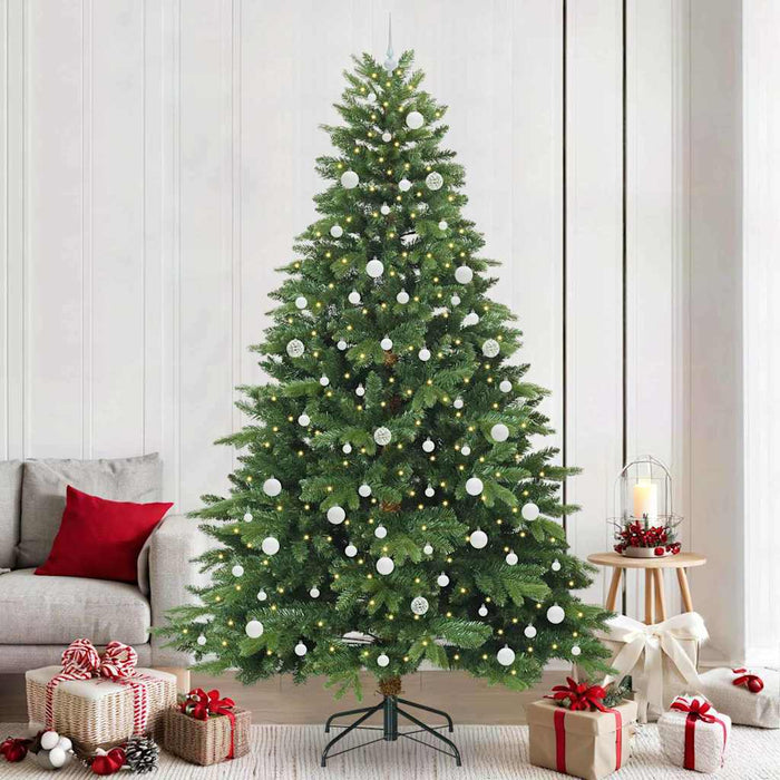 Brad de Crăciun artificial cu 300 LED Verde 240 cm PE și PVC WALTI