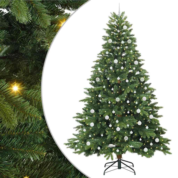 Brad de Crăciun artificial cu 300 LED Verde 240 cm PE și PVC WALTI