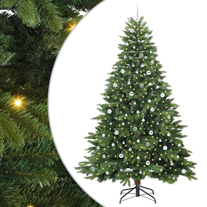 Brad de Crăciun artificial cu 300 LED Verde 240 cm PE și PVC WALTI