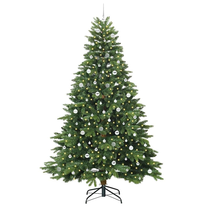Brad de Crăciun artificial cu 300 LED Verde 240 cm PE și PVC WALTI
