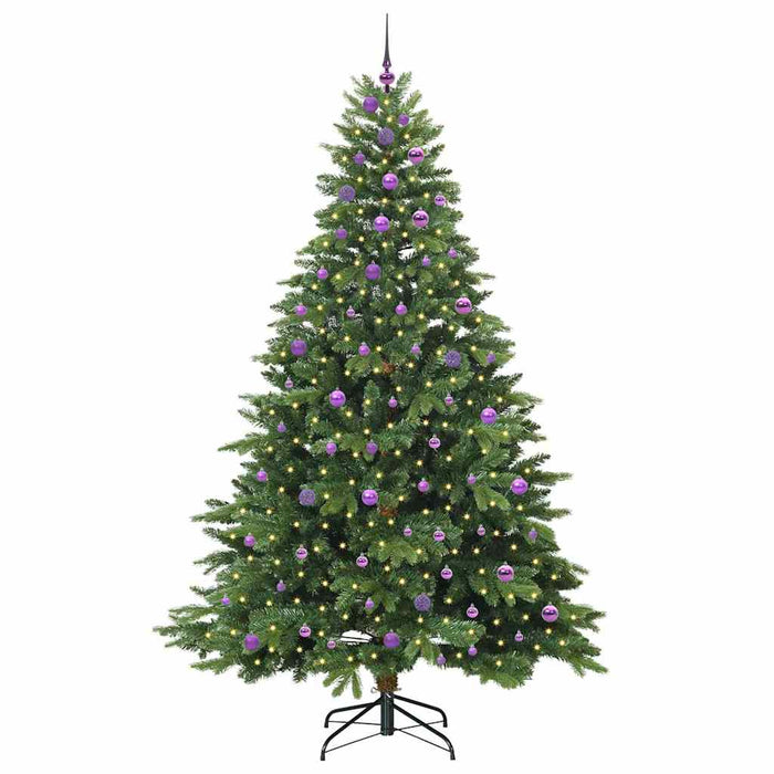 Brad de Crăciun artificial cu 300 LED Verde 240 cm PE și PVC WALTI