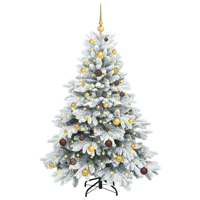 Brad de Crăciun artificial cu 150 LED Alb 150 cm PE și PVC - WALTI WALTI
