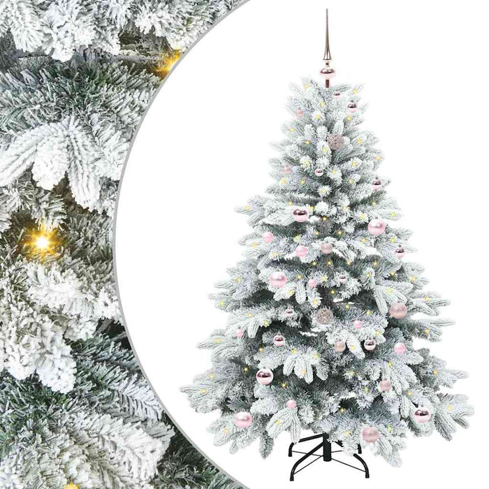 Brad de Crăciun artificial cu 150 LED Alb 150 cm PE și PVC - WALTI WALTI