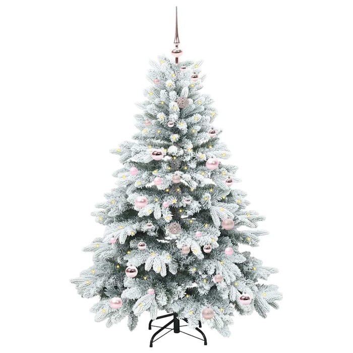 Brad de Crăciun artificial cu 150 LED Alb 150 cm PE și PVC - WALTI WALTI