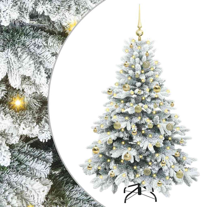 Brad de Crăciun artificial cu 150 LED Alb 150 cm PE și PVC - WALTI WALTI