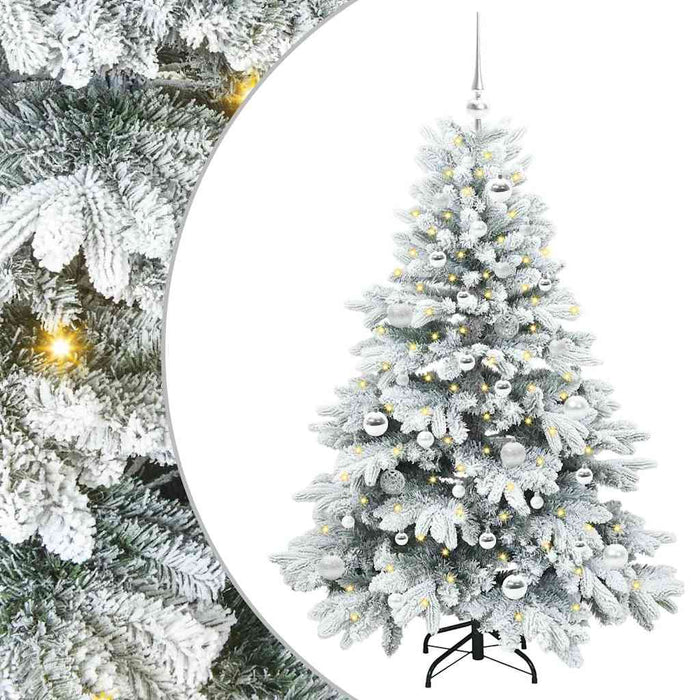 Brad de Crăciun artificial cu 150 LED Alb 150 cm PE și PVC - WALTI WALTI