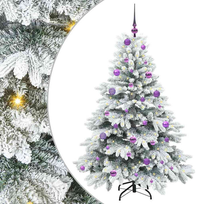 Brad de Crăciun artificial cu 150 LED Alb 150 cm PE și PVC - WALTI WALTI