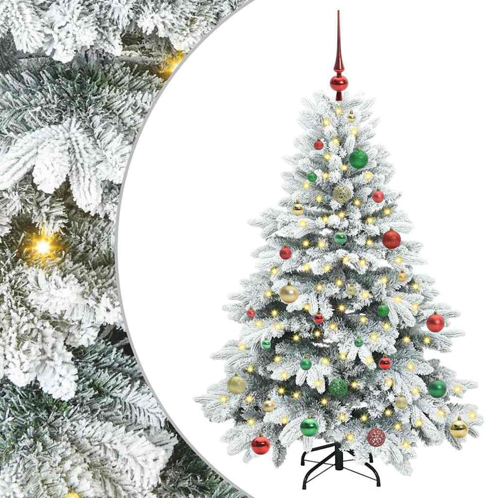 Brad de Crăciun artificial cu 150 LED Alb 150 cm PE și PVC - WALTI WALTI