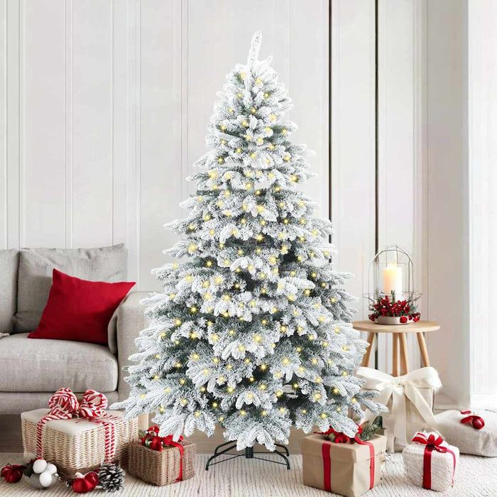 Brad de Crăciun artificial cu 300 LED Alb 180 cm PE și PVC - WALTI WALTI