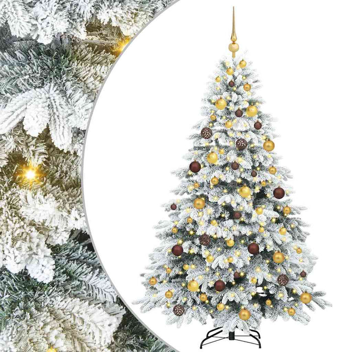Brad de Crăciun artificial cu 300 LED Alb 180 cm PE și PVC WALTI