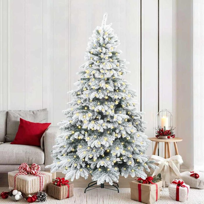 Brad de Crăciun artificial cu 300 LED Alb 210 cm PE și PVC WALTI