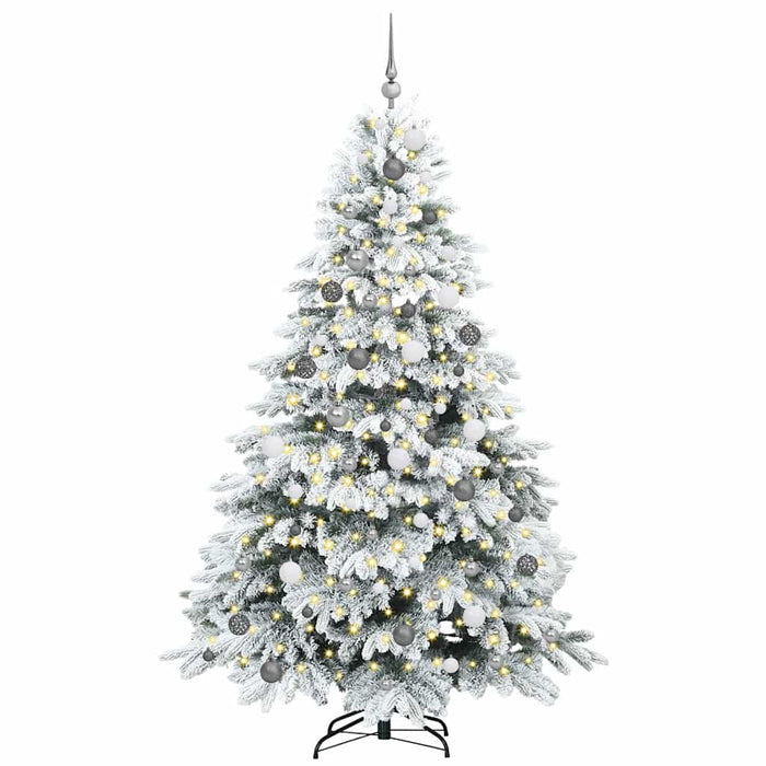 Brad de Crăciun artificial cu 300 LED Alb 210 cm PE și PVC WALTI