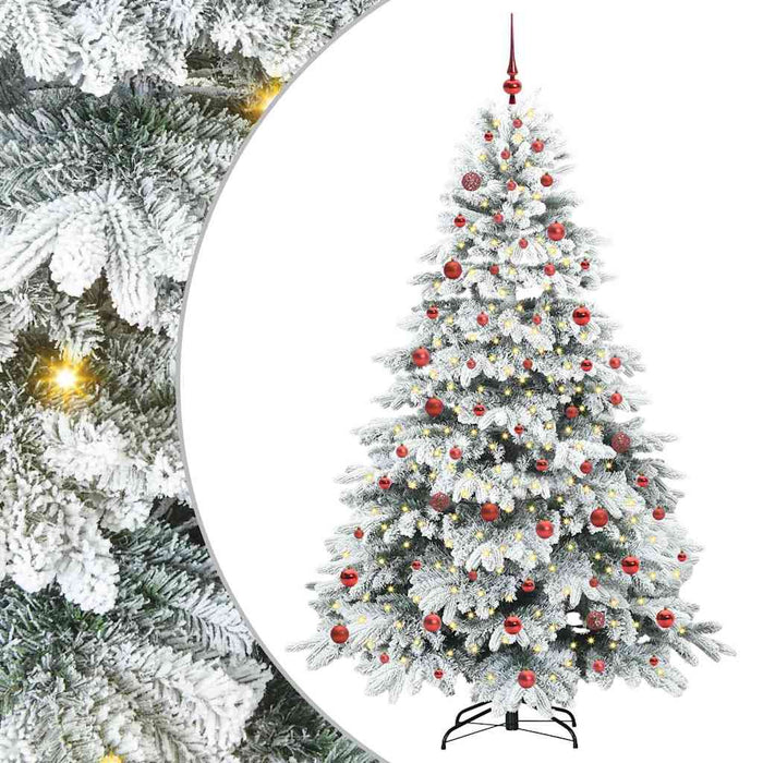 Brad de Crăciun artificial cu 300 LED Alb 210 cm PE și PVC WALTI