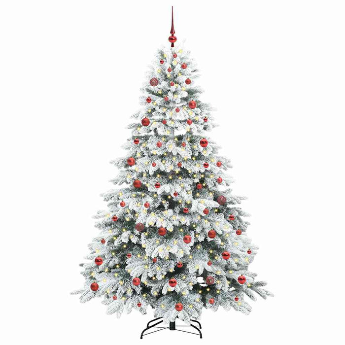 Brad de Crăciun artificial cu 300 LED Alb 210 cm PE și PVC WALTI