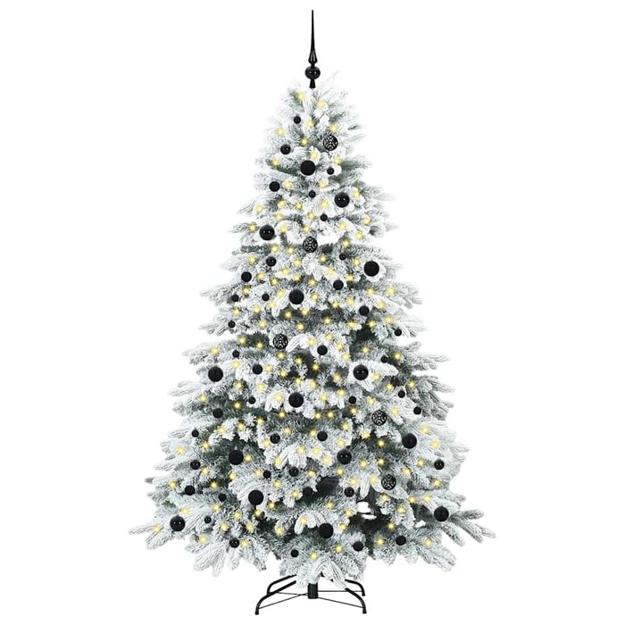 Brad de Crăciun artificial cu 300 LED Alb 210 cm PE și PVC WALTI