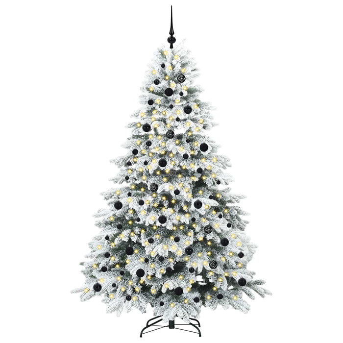 Brad de Crăciun artificial cu 300 LED Alb 210 cm PE și PVC WALTI