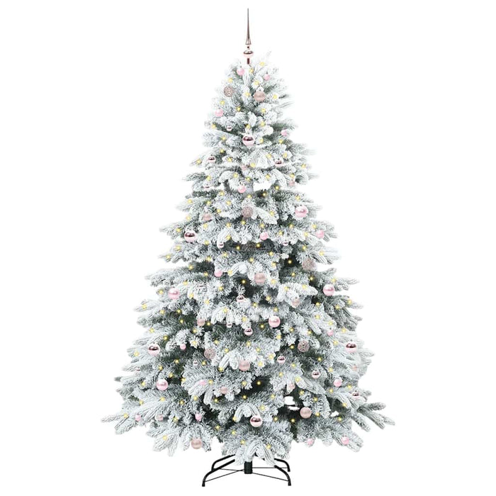 Brad de Crăciun artificial cu 300 LED Alb 210 cm PE și PVC WALTI
