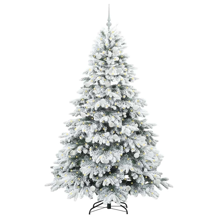 Brad de Crăciun artificial cu 300 LED Alb 210 cm PE și PVC WALTI