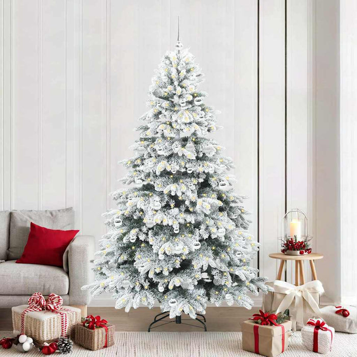 Brad de Crăciun artificial cu 300 LED Alb 210 cm PE și PVC WALTI