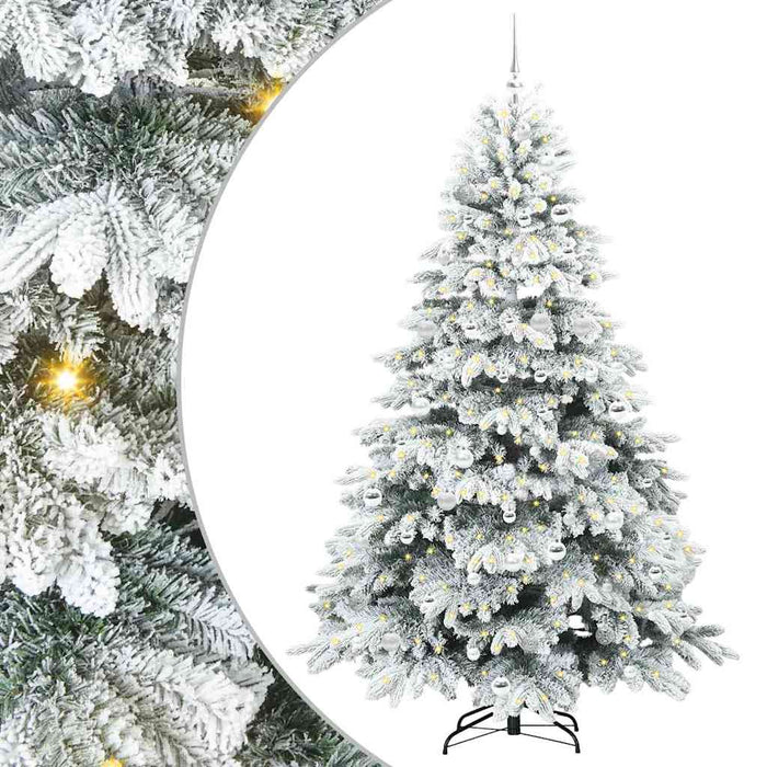 Brad de Crăciun artificial cu 300 LED Alb 210 cm PE și PVC WALTI