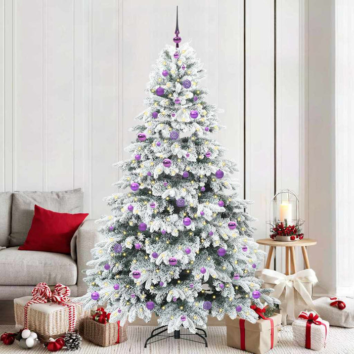 Brad de Crăciun artificial cu 300 LED Alb 210 cm PE și PVC WALTI